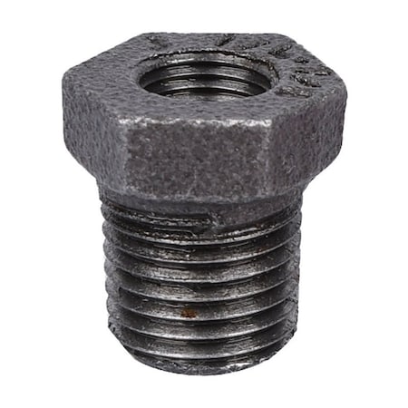 Prosource Pipe Bushing, 1/4 x 1/8 in, MIP x FIP, Malleable Iron, SCH 40 Schedule, 300 psi Pressure 35-1/4X1/8B