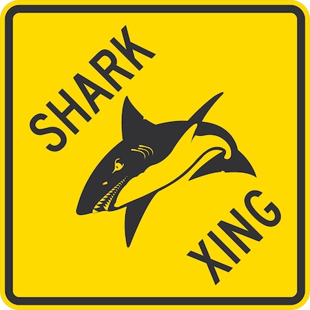 Lyle Shark Xing with Symbol, 24x24, Diamond Grade, Yellow G-12332-DG_24x24