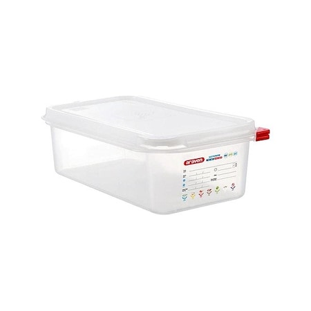 Araven Food Pan With Airtight Lid 1/3 Size 4" D 03030