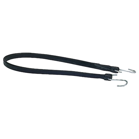 Unbranded 35.5'' Hook-to-Hook Black Rubber Tarp Strap 574284
