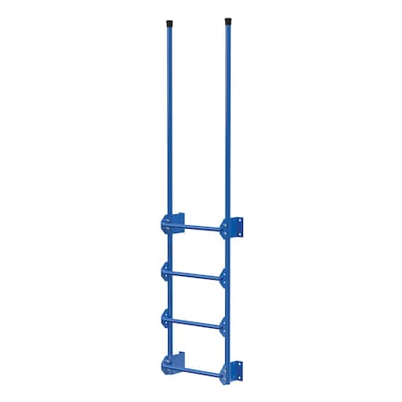 Vestil Steel Walk Through Dock Ladder 4 Step 300 Lb. Capacity Blue DKL-4-BL