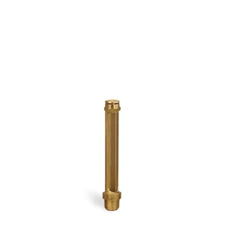 Oil-Rite Vented Straight Brass Gauge - 4 13/32in., 6in., 1/2in. Male NPT, 5/8in. dia B1145-3X00