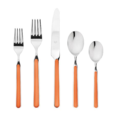 Mepra Fantasia Flatware Set - 20 Pieces - Carrot 10F722020