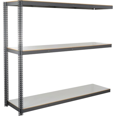 Global Industrial 3 Shelf, Standard Duty Boltless Shelving Add On, 96"Wx48"Dx60"H, Laminate Deck B3153996