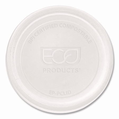 Eco-Products Compostable Clear PLA Plastic Portion Cup Lids, Fits 2 oz to 4 oz Portion Cups, Clear, 2000PK EP-PCLID