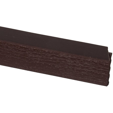 Inteplast Building Products Gossen 236007707 Garage Door Weather Strip, 2 in W, 7/16 in Thick, 7 ft L, PVC, Brown 0236070070715A