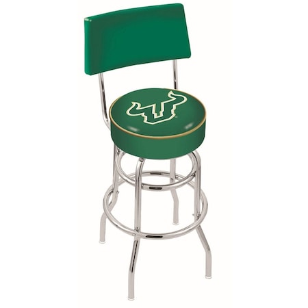 Holland Bar Stool Co 30" Chrome 2-Ring South Florida Swivel Bar Stool, Back L7C430SouFla