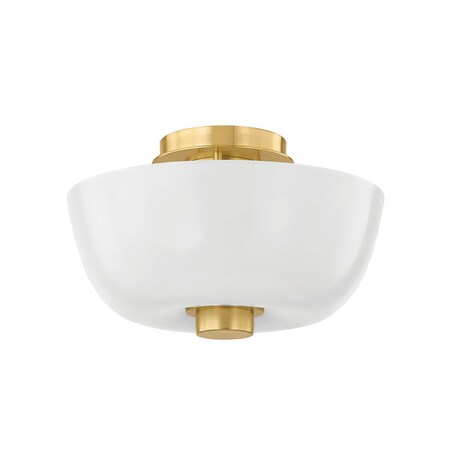 Hudson Valley Lighting Dove 15 in. Flush Mount Aged Brass 5215-AGB