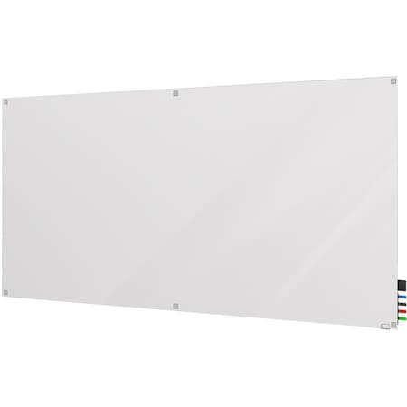 Ghent Dry Erase Board, Glass, 48 in, 96 in, No Frame Frame, White, Gloss HMYSN48WH