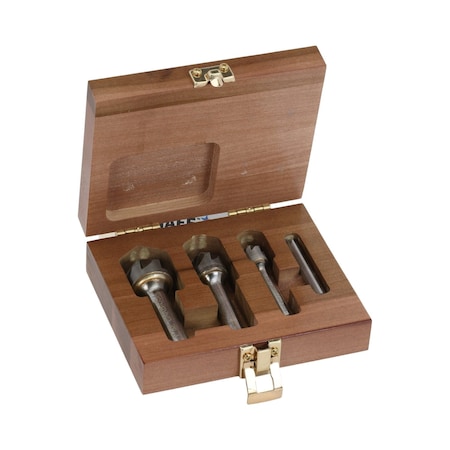 Zoro Select Countersink Set, Carbide, 4 Pieces 336-100082
