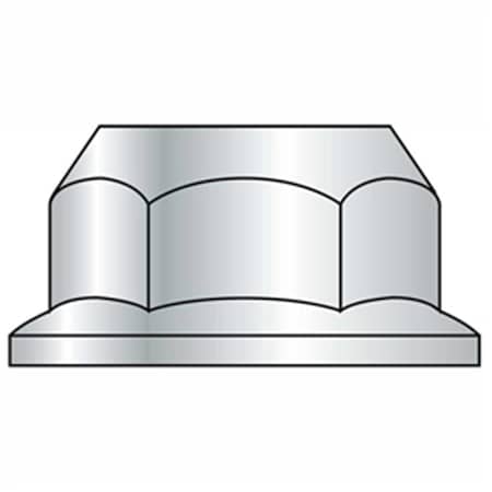 Brighton-Best Serrated Hex Flange Nut - 0.44-14 in. - Zinc CR Plus 3 - Case Hardened Steel - UNC, 100PK B2101146