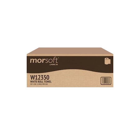 Morcon Universal Hardwound Roll Towel Whi, PK12 W12350