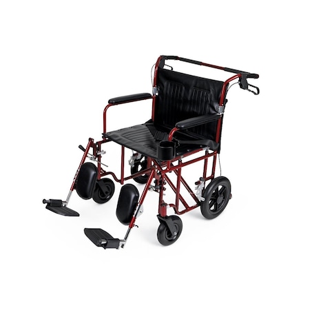 Medline 22inW Freedom Plus Lightweight Bariatric Transport Chair MDS808200BAR
