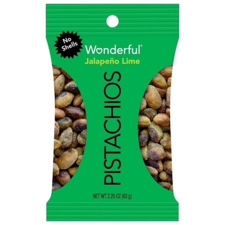 Wonderful Pistachios Wonderful No Shell Jalapeno Lime Pistachios 2.25 oz Bagged 775356