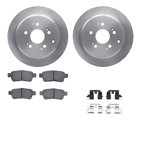 Dynamic Friction Co DFC Brake Rotor with 5000 Brake Pads and Hardware Kit 6512-59408