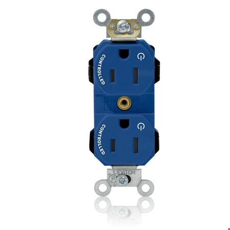 Leviton Straight Blade Receptacle, 5-15R, 15 A, 125V AC, Flush Mount, Self-Grounded M5262-2SU