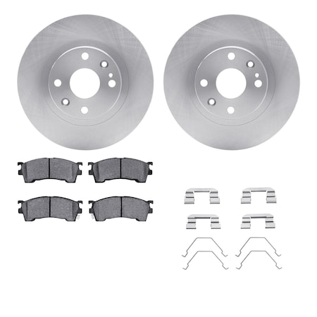 Dynamic Friction Co DFC Brake Rotor with 5000 Brake Pads and Hardware Kit 6512-80164
