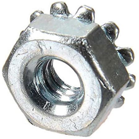 Brighton-Best External Tooth Keps Lock Nut - 8-32 in. - Steel - Zinc CR Plus 3 - Pack of 100, 100PK B2100950