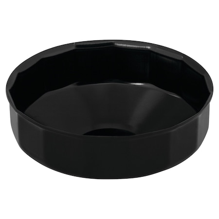 Perform Tool Oil Filter Wrench Fits Multiple Brands Of Oil Filters; Cap Type; 80 mm Size; 3/8 In Drive; Black W54111