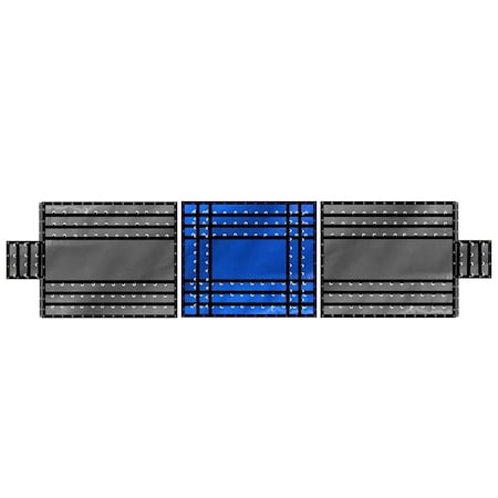 Mytee Products Superlight 14oz 3 Pc Lumber Tarp 8ft Drop - Black Ends, Blue Middle SLLT3PC-B-BL-B