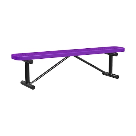 Leisure Craft Portable, Bench w/o Back, 6ft., Purple B6XPP-PURPLE