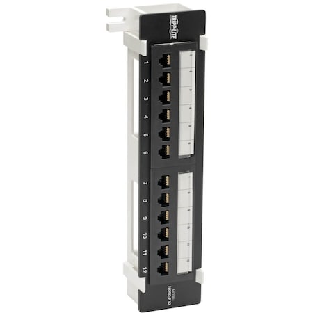 Eaton Tripp Lite Series Cat5e Wall-Mount 12-Port Patch Panel - PoE+ Compliant, 110/Krone, 568A/B, RJ45 N050-P12