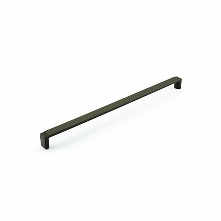 Schaub 12-5/8in Center to Center Quadrato Wide Cabinet Pull Signature Gun Metal Finish 20018-GM