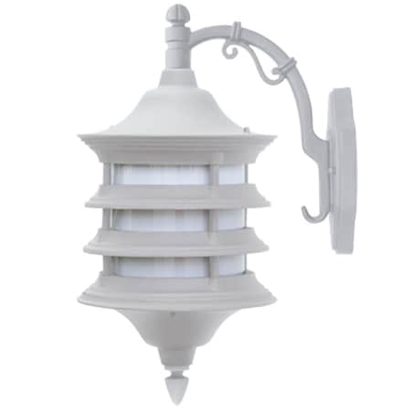 Intense Powder Coated Cast Aluminum Wall Light Fixture, White - 18.50 x 9.25 x 12.81 in. IN2936165
