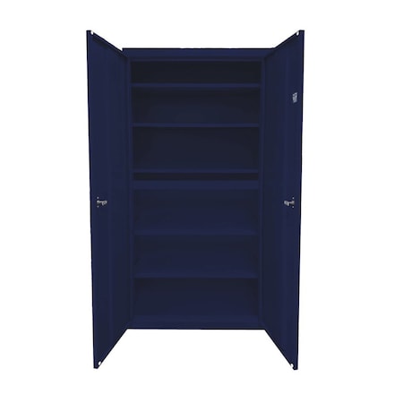 Steel Cabinets Usa Storage Cabinet, 72 in H, 36 in W, Navy Blue, 5 Shelves UA-362472-5-N
