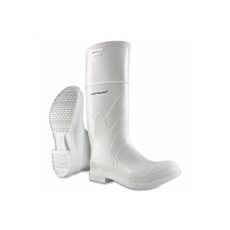 Dunlop Protective Footwear White Rubber Boots, Steel Toe, Men's 6, 16 in Boot, PVC, White 868-8101200.06