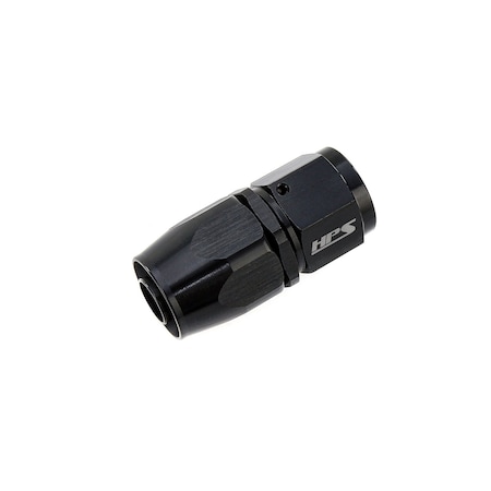 Hps Performance Straight -16 Compression Double Swivel Hose End to AN Female, Aluminum, Black 250-0016