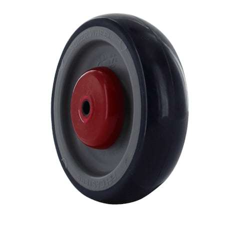 P&H Casters 5-inch-blue-gray-soft-rubber-wheel WI3054JFW
