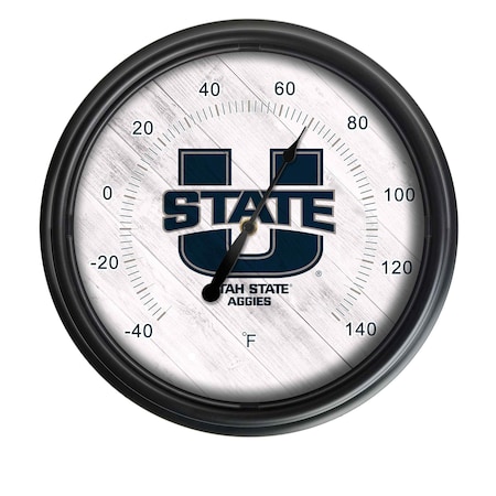 Holland Bar Stool Co Utah State University Indoor/Outdoor LED Thermometer ODThrm14BK-08UtahSt