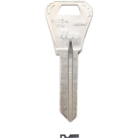 Ilco Weiser Nickel Plated House Key WR4 / A1054WB, 10PK IAL4075600B