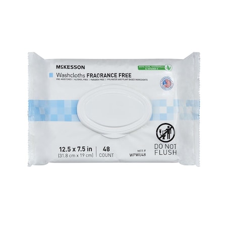 Mckesson Personal Cleansing Wipe Soft Pack Unscented, 7-1/2in X 12-1/2in, 576PK WPWU48