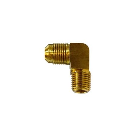 First Fitting & Fastener 1/2 X 1/2 MPT 90 DEG MALE ELBOW BRASS SAE 45 DEG FLARE 10300MID