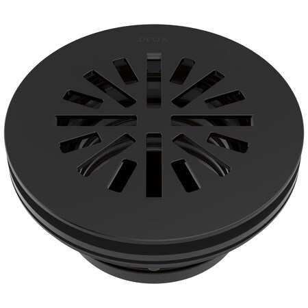 Delta 4 in Prefab Round Shower Drain In Matte Black DT051411-BL
