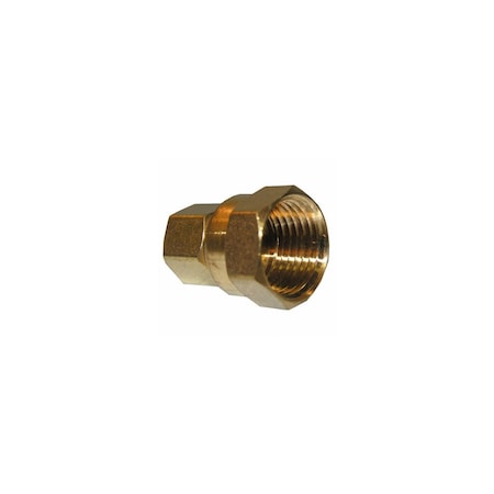 Larsen Supply Co. Pipe Fitting, Brass Adapter, 3/8 Compression x 1/2-In. FPT 17-6637