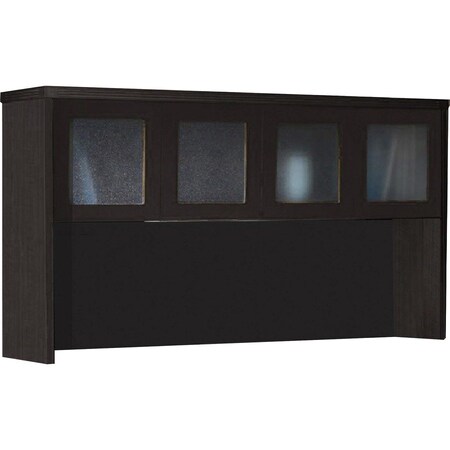Safco Glass Door Hutches, 72"x15"x39-1/4" , Mocha AHG72LDC