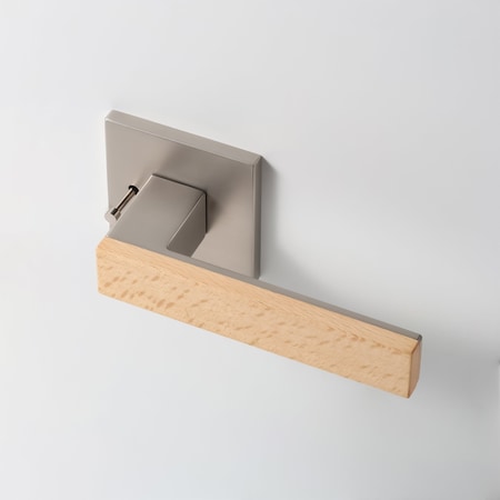 Mcbowery Summit Satin Nickel Combined Bed/Bath & Hall/Closet Modern Door Handle (Privacy/Passage) MB-1109PVSN-RH