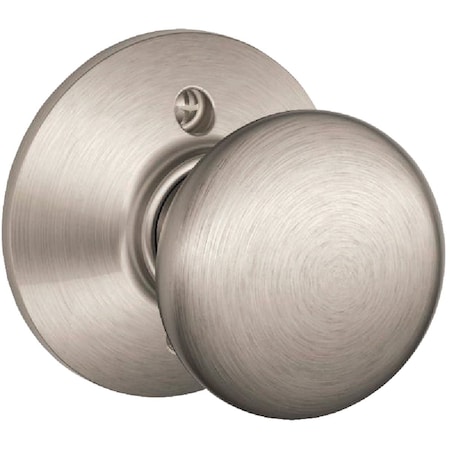 Schlage Plymouth Knob Satin Nickel Non-Turning Lock F170PLY619