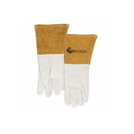 Best Welds 120-TIG Capeskin Welding Gloves, Small, White/Tan, 4 in Gauntlet, Unlined 902-120TIG-S