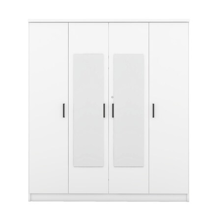 Homeroots White Solid and Manufactured Wood Bedroom Set 592880