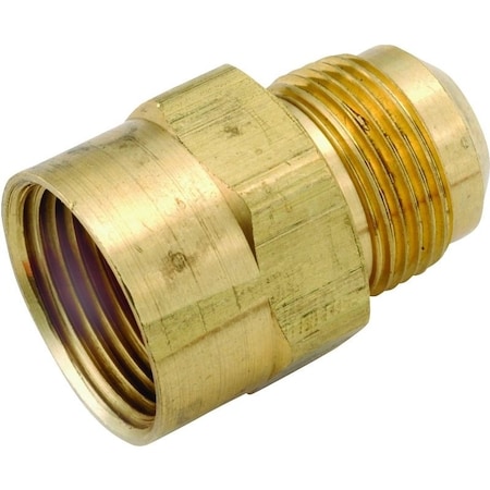 Anderson Metals Pipe Coupler, 15/16 x 3/4 in, Flare x FIP, Brass 54746-1512