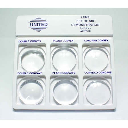 United Scientific Demonstration Lens Set, Acrylic, 38 Mm LSTA38