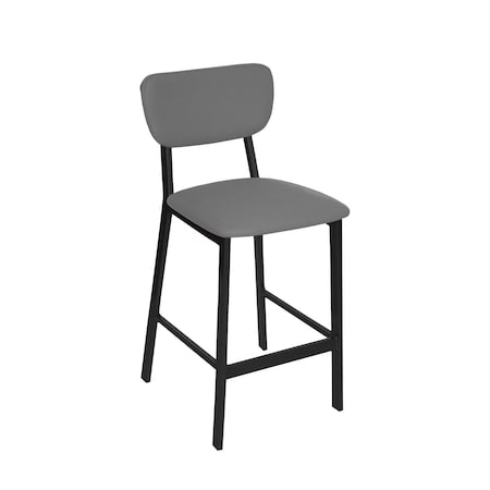 Bfm Seating Hamilton Side Barstool, Grade 3 Vinyl Seat & Back - Steel Frame - Sand Black Finish JS10B2024-2024SB