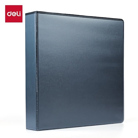 Deli Economy View Binder 2in, Letter, 3-Ring, 2 Pockets, Black, 12PK CF564-BK