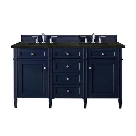 James Martin Vanities Brittany 60" Double Vanity, Victory Blue, w/ 3 CM Phantome Eclos Top 650-V60D-VBL-3PHT