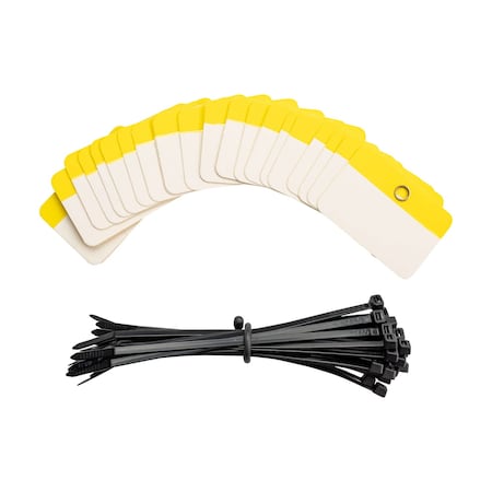 Brady Self-Laminating Blank Tags Polyester 2 in H x 3 in W Yellow 25/PK, 25PK 101992