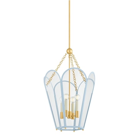 Mitzi 5 Light Tiffany Chandelier Aged Brass H805805-AGB